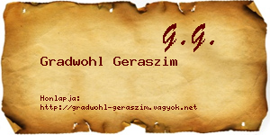 Gradwohl Geraszim névjegykártya